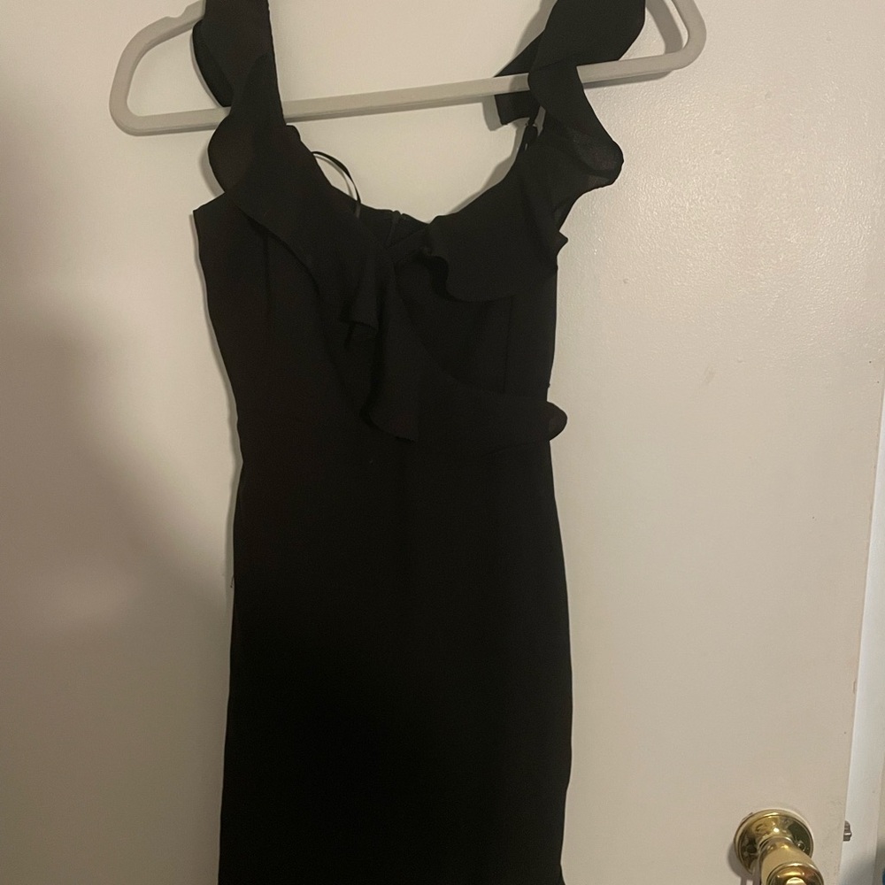 Elegant Black Ruffle Dress
